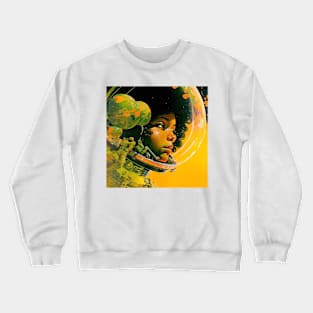 We Are Floating In Space - 101 - Sci-Fi Inspired Retro Artwork Crewneck Sweatshirt